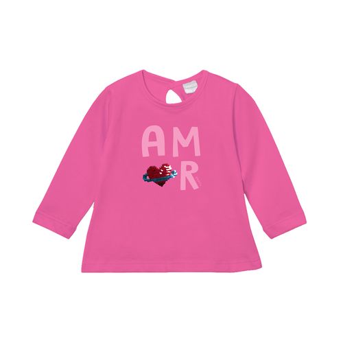 Remera con estampa "amor" y lentejuelas reversibles
