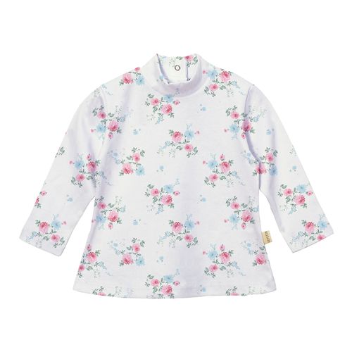 Media polera interlock "flores"