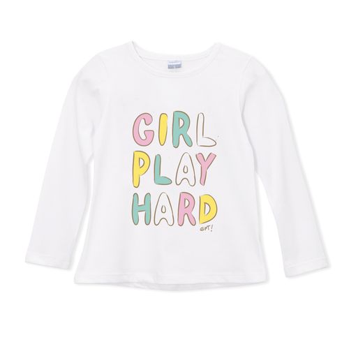 Remera con estampa "girl play hard"