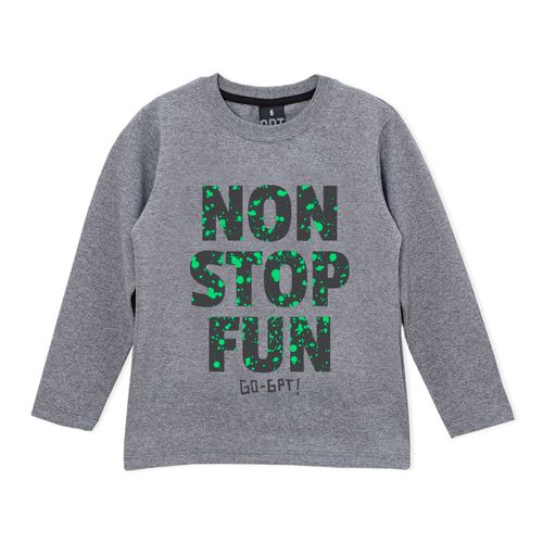 Remera con estampa "non stop fun"