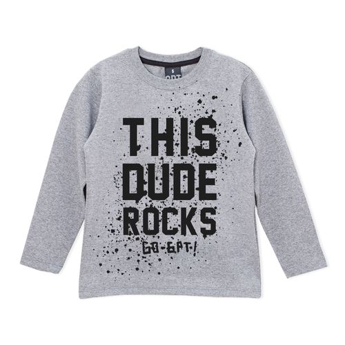 Remera con estampa "this dude rocks"