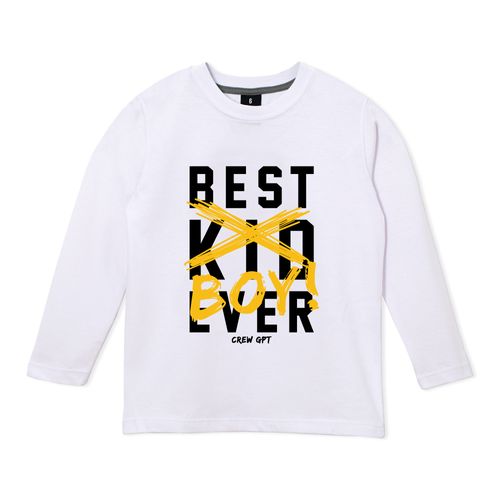 Remera con estampa "best kid ever"