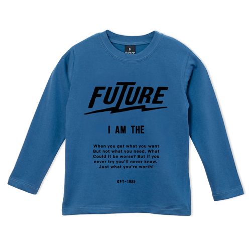 Remera con estampa "future" y tirillera