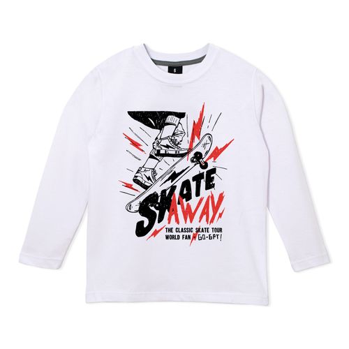 Remera con estampa "skate away"