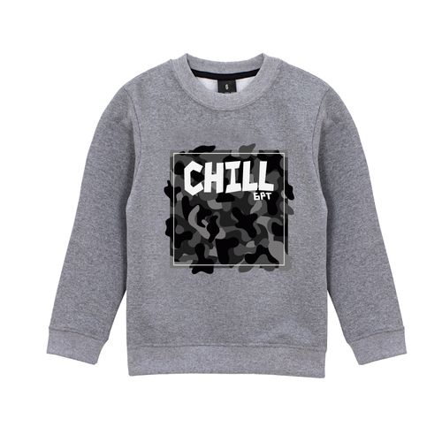 Buzo con estampa "chill"